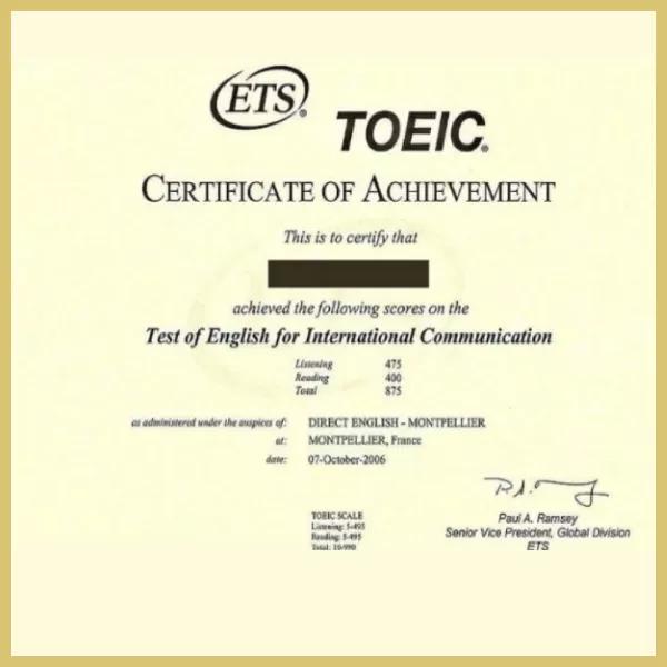 Chứng chỉ TOEIC/IELTS